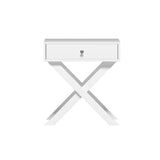 Coquitlam Wooden Bedside Table Drawers Nightstand Bedroom Storage - White