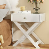 Coquitlam Wooden Bedside Table Drawers Nightstand Bedroom Storage - White
