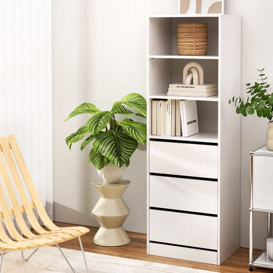 Artiss 3 Chest of Drawers Tallboy Cabinet - White