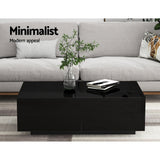 Iphion Coffee Table with 4 Drawers - Black
