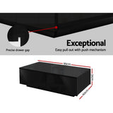 Iphion Coffee Table with 4 Drawers - Black