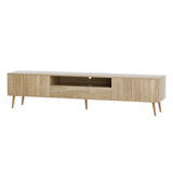 Bethany 200cm Entertainment Unit TV Cabinet Storage Drawers - Pine
