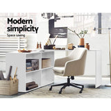 Artiss Computer Desk Bookshelf White 130cm