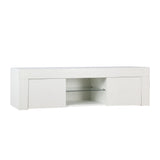 Morten 130cm TV Cabinet Entertainment Unit Stand RGB LED Gloss Furniture - White