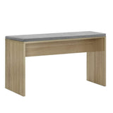 Ashtyn 90cm Dining Bench Upholstery Seat Wooden Chair - Oak