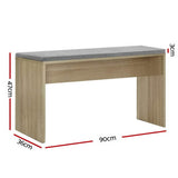Ashtyn 90cm Dining Bench Upholstery Seat Wooden Chair - Oak