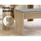 Ashtyn 90cm Dining Bench Upholstery Seat Wooden Chair - Oak