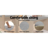 Ashtyn 90cm Dining Bench Upholstery Seat Wooden Chair - Oak
