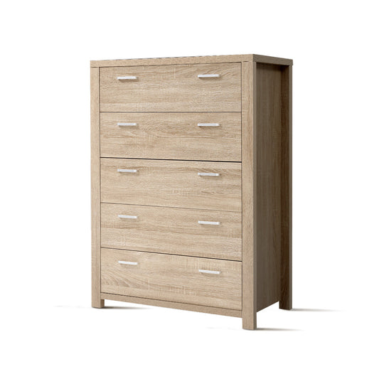 Artiss 5 Chest of Drawers - Pine