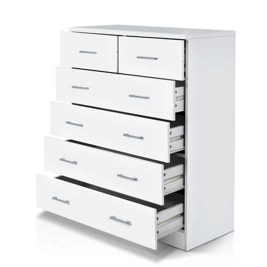 Artiss 6 Chest of Drawers - White