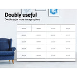 Artiss 6 Chest of Drawers - White
