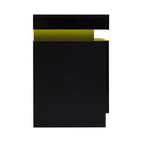 Levis LED High Gloss Bedside Table Side Table RGB LED High Gloss Nightstand - Black