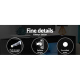 Hanns 160cm TV Cabinet Entertainment Unit Stand RGB LED Gloss Furniture - Black