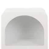 Caledon Wooden Bedside Table Shelves Side End Storage Nightstand - White