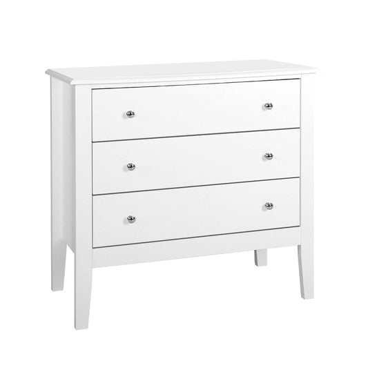 Artiss 3 Chest of Drawers - White