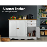 Lysander Wooden Buffet Sideboard 3 Doors - White