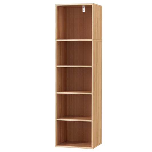 Artiss Bookshelf 5 Tiers Milo Pine