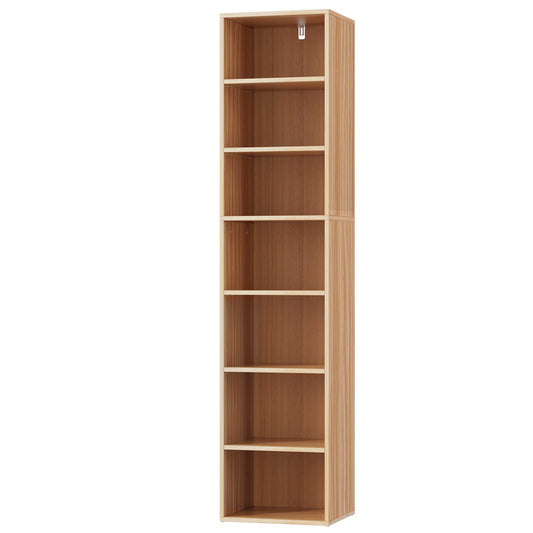 Artiss Bookshelf 7 Tiers Milo Pine