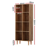 Artiss Bookshelf Bookcase 4 Tiers Leor Walnut