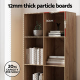 Artiss Bookshelf Bookcase 4 Tiers Leor Walnut