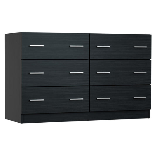 Artiss 6 Chest of Drawers - Black