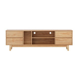 Inez 180cm Entertainment Unit Stand TV Cabinet Storage Drawer Shelf - Wood