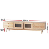 Aaron 180cm TV Cabinet Entertainment Unit Stand Storage Drawer - Pine