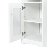 Artiss Computer Desk Shelf Cabinet L-Shape White 150cm