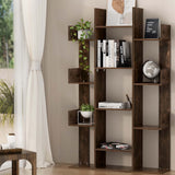 Artiss Tree-Shaped Bookshelf Romi Walnut