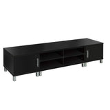 Odell 190cm Entertainment Unit with Cabinets - Black