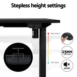 Artiss Electric Standing Desk Frame Only Height Adjustable 70Kg Load Black