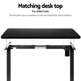 Artiss Electric Standing Desk Frame Only Height Adjustable 70Kg Load Black