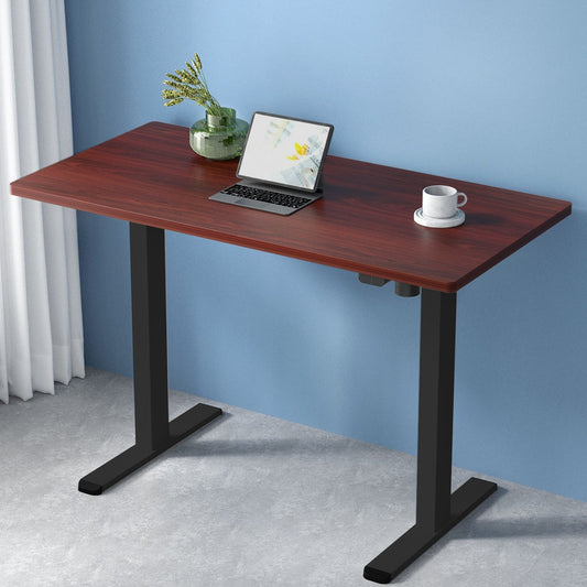 Artiss Standing Desk Motorised Walnut 120cm