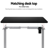 Artiss Electric Standing Desk Frame Only Height Adjustable 70Kg Load Grey
