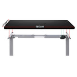 Artiss Standing Desk Motorised 140cm Black
