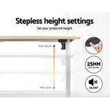 Artiss Standing Desk Motorised Sit Stand Desks White Oak 120cm