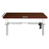 Artiss Standing Desk Motorised Sit Stand Desks Walnut 120cm
