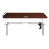 Artiss Standing Desk Motorised Sit Stand Desks Walnut 140cm
