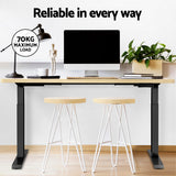 Artiss Standing Desk Motorised Dual Motor Oak 120cm
