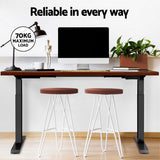 Artiss Standing Desk Motorised Dual Motor Walnut 120cm