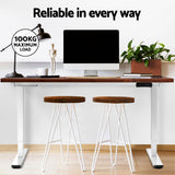 Artiss Standing Desk Motorised Dual Motor 120cm Rustic Brwon