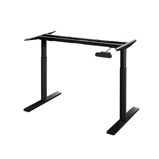 Artiss Standing Desk Frame Only Dual Motor Motorised Adjustable 125Kg Load Black