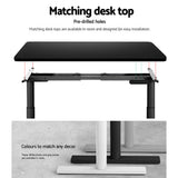 Artiss Standing Desk Frame Only Dual Motor Motorised Adjustable 125Kg Load Black