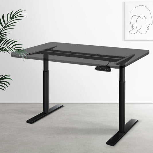 Artiss Standing Desk Frame Only Dual Motor Motorised Adjustable 125Kg Load Black