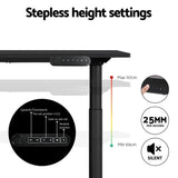 Artiss Standing Desk Motorised Electric Dual Motor Black 140cm