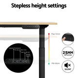Artiss Standing Desk Motorised Electric Dual Motor White Oak 120cm