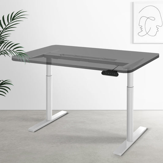 Artiss Standing Desk Frame Only Dual Motor Motorised Adjustable 125Kg Load White