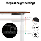 Artiss Standing Desk Motorised Electric Dual Motor 140cm Rustic Brown