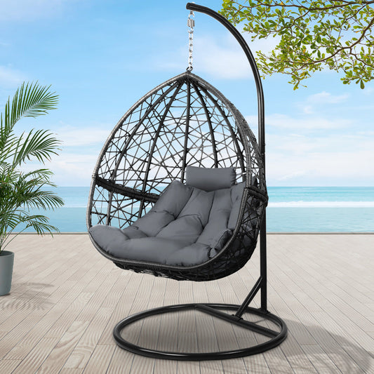 Cordi Egg Swing Chair Outdoor Hanging - Black
