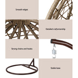 Cordi Egg Swing Chair Outdoor Hanging - Latte